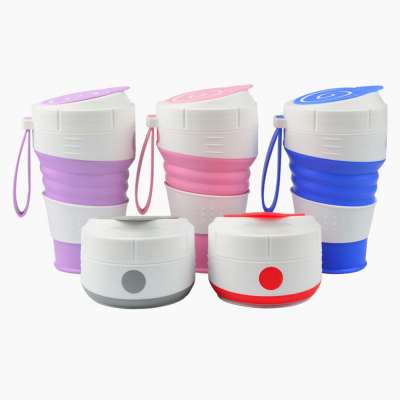 450ml Collapsible Reusable Portable Coffee Silicone Folding cup